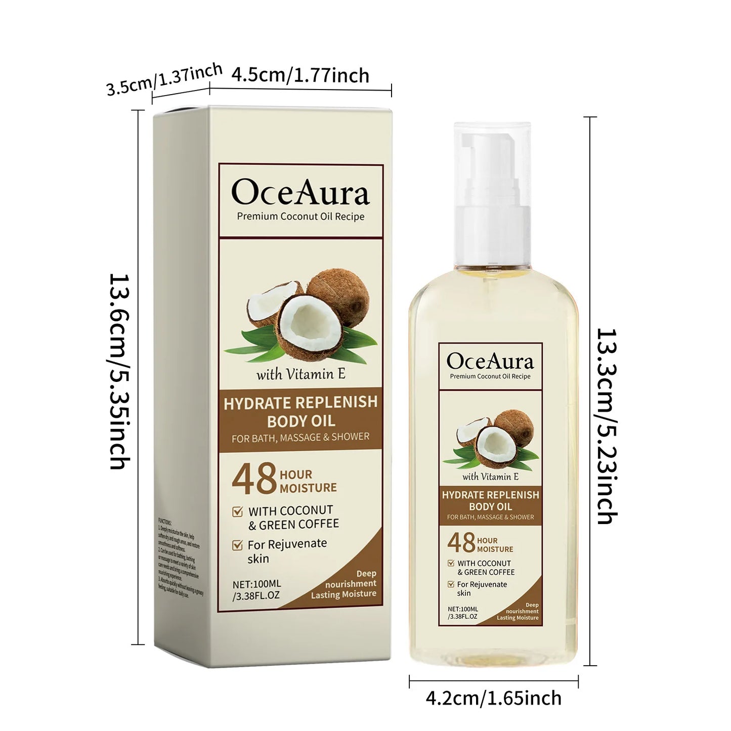 Body Oil Smoothing Whitening Improve Dullness Drying Moisturizing Brightening Hydrating Softening Lightweight Shower Massage Oil