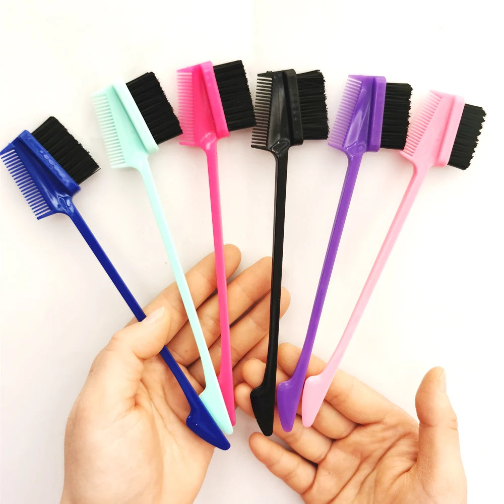 1Pc Double Sided Edge Control Hair Comb Hair Styling Hair Brush 3 in 1 Edge Control Brush For Baby Hair New style