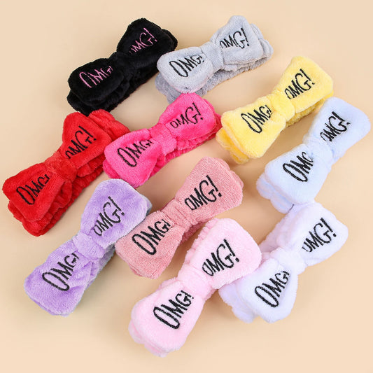 1/10PCS Women Headbands for SPA Makeup and Washing Face Love Hair Bows Headband Elastic Hairbands Headwear for Girls Women