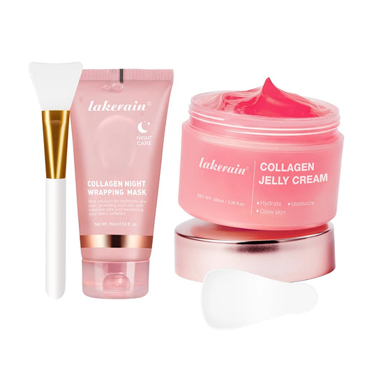 Collagen jelly cream overnight facial mask wrapping peel off Mask