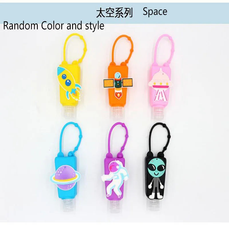 Cartoon Hand Sanitizer Holder Cute Silicone Mini Hand Sanitizer Disposable No Clean Detachable Cover Travel Portable Safe Gel