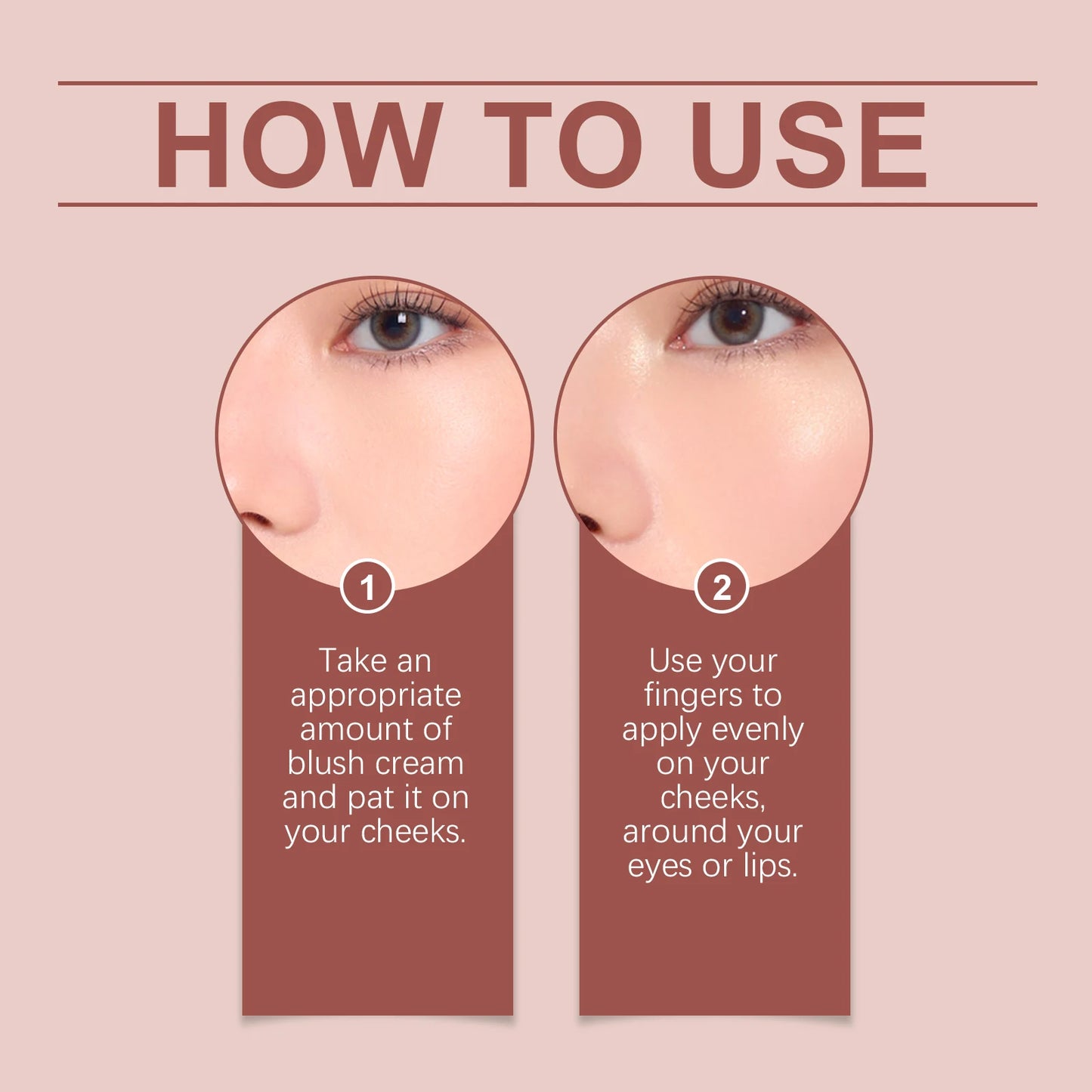 Blush Cream - Highly Pigmented, Long-Lasting, Smudge-Proof, Fine-Textured, Natural, Lightweight, Moisturizing Blush Cream