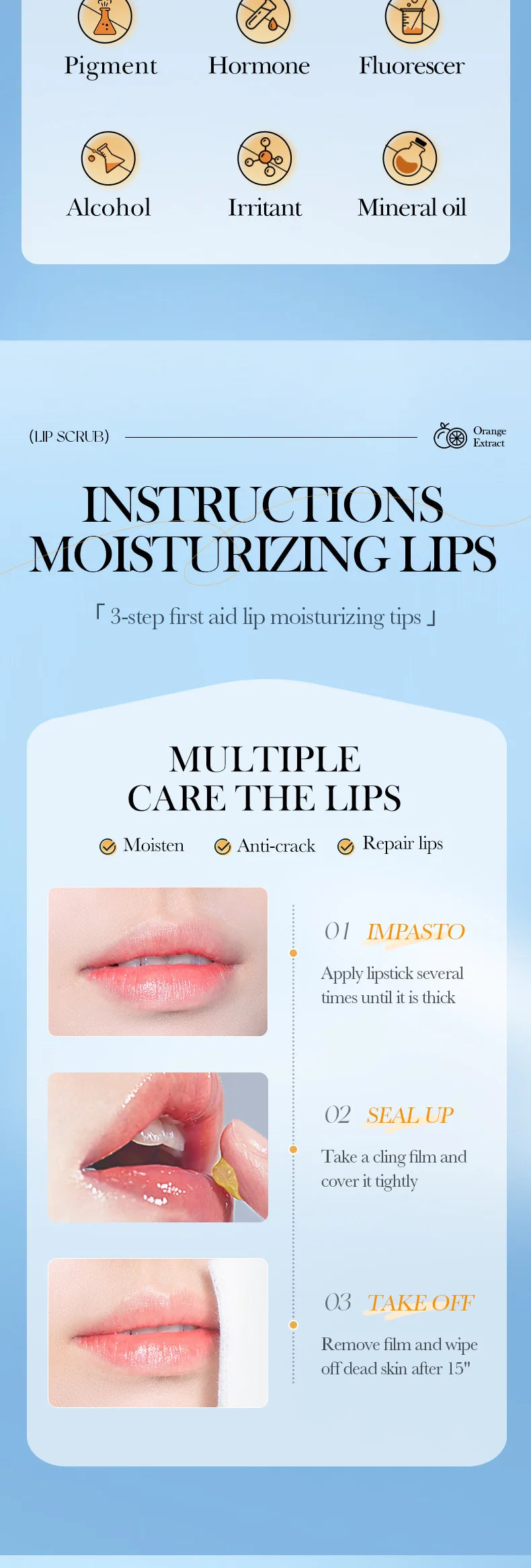 SADOER Fruit Lip Scrub Cream Moisturizing Lips Plumper Hydrating Nourishing Avocado Orange Strawberry Lip Mask Lipstick