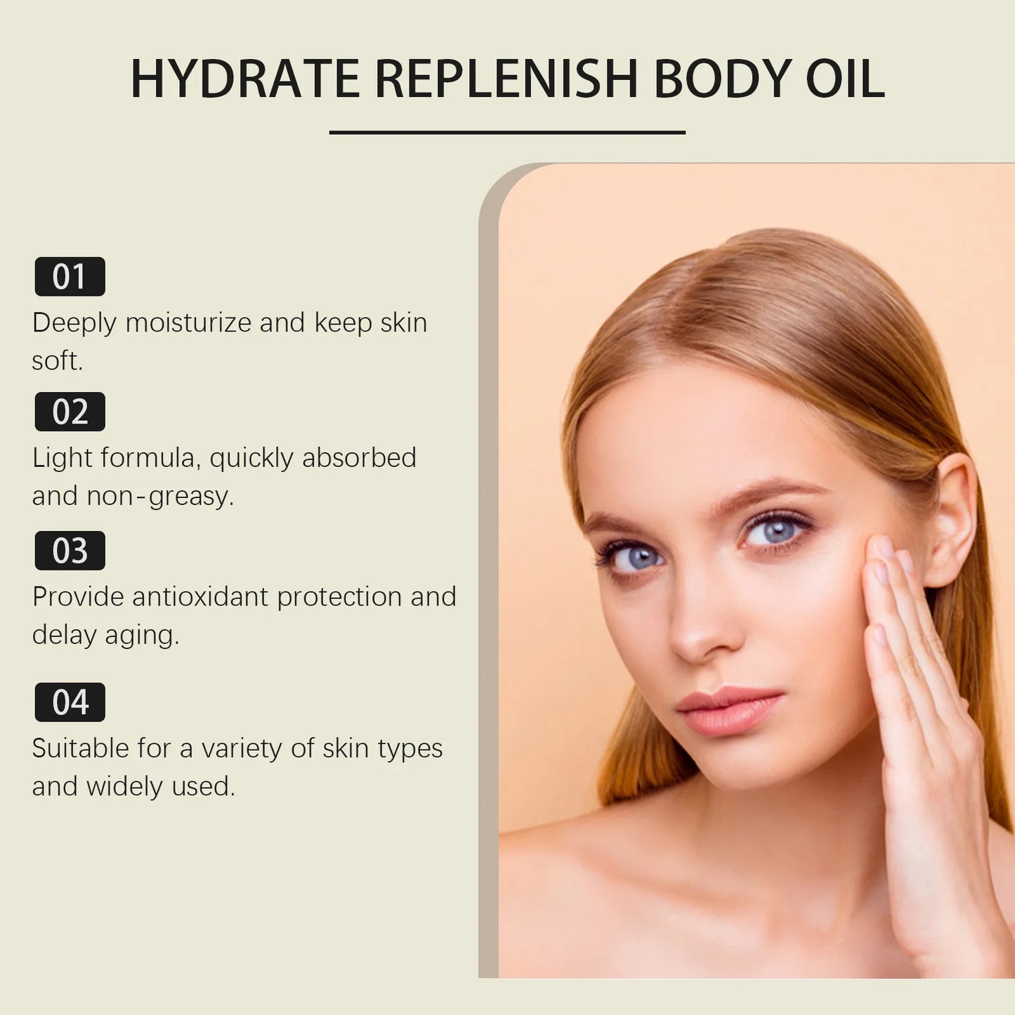 Body Oil Smoothing Whitening Improve Dullness Drying Moisturizing Brightening Hydrating Softening Lightweight Shower Massage Oil