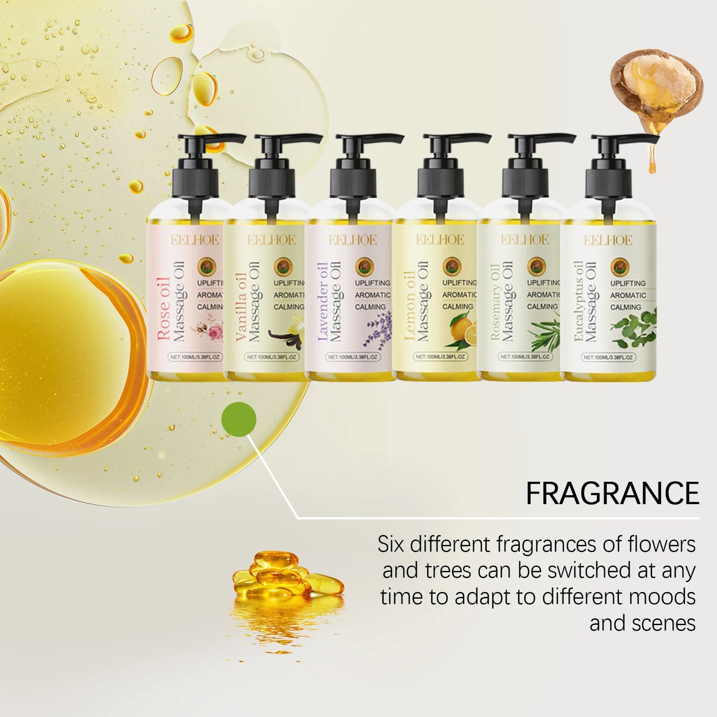 Body Oils for Relaxing Massages Muscle Soreness Relief Physical Fatigue Body Moisturizer Firming Skin Care Native SAP Body Oil