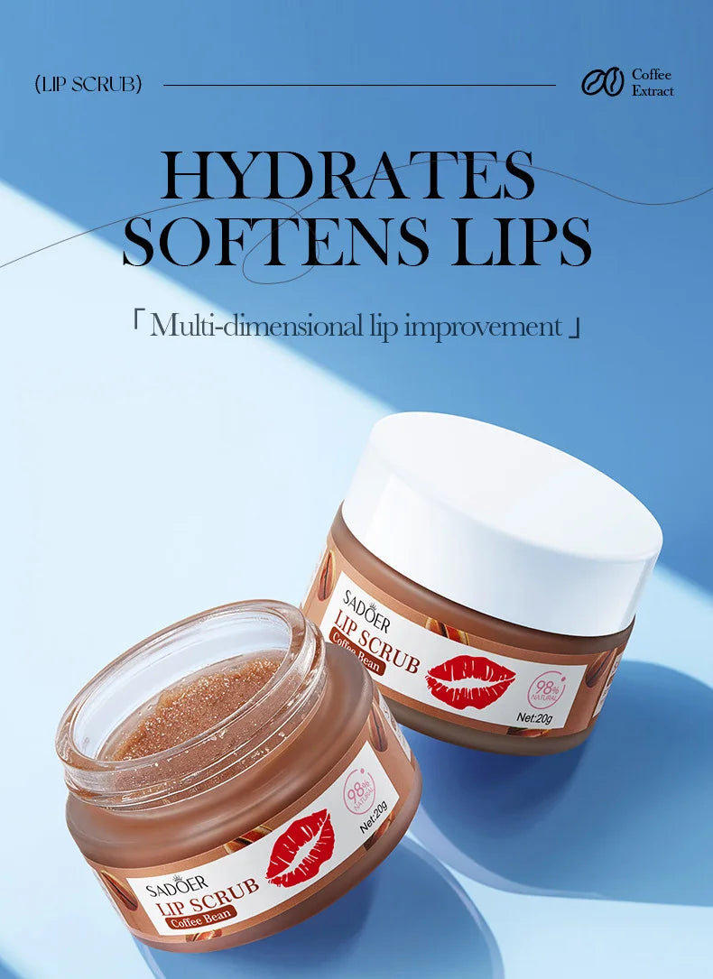 SADOER Fruit Lip Scrub Cream Moisturizing Lips Plumper Hydrating Nourishing Avocado Orange Strawberry Lip Mask Lipstick